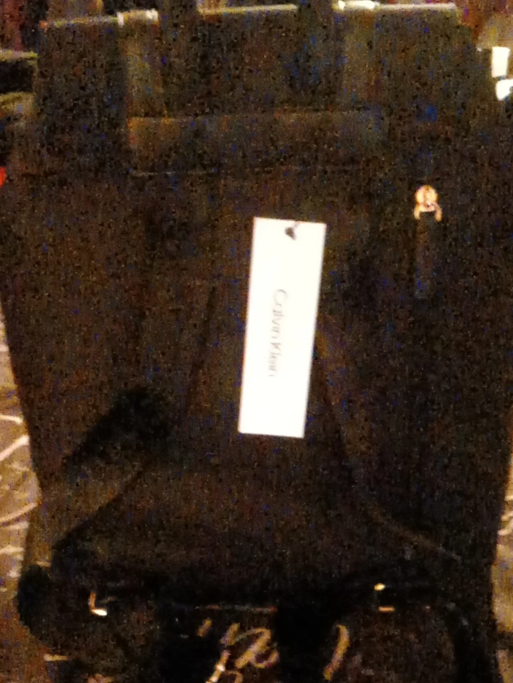 Calvin Klein Black Backpack with Gold Accents